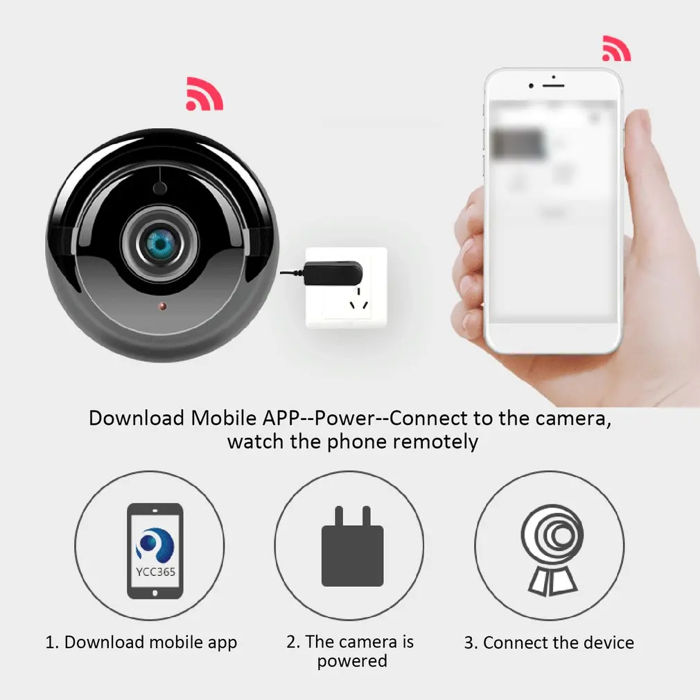 V380 Беспроводная мини wifi IP камера HD 1080P умный дом камера безопасности ночное видение Сеть Hd умная беспроводная камера