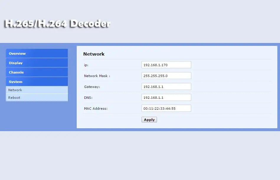 Декодер потоковой U8Vision H.265/H.264 4K с CVBS и HDMI совместимым выходом для декодирования