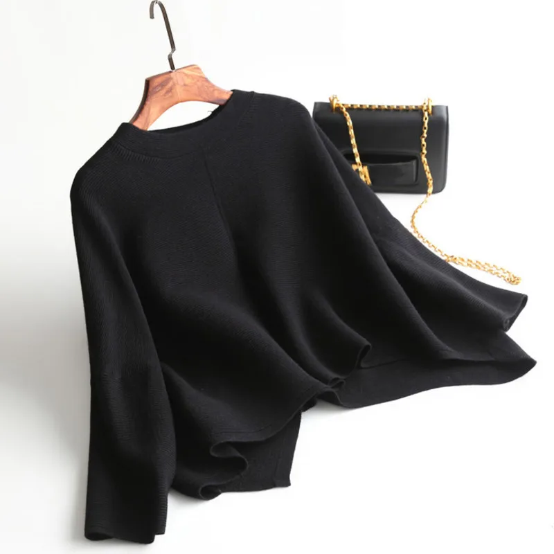 LANMREM High Street Верхняя одежда свитер сплошной цвет Нерегулярные Круглый вырез