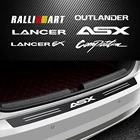 Наклейки из углеродного волокна, защитные наклейки на задний бампер автомобиля mitsubishi asx outlander, защитные аксессуары для багажника автомобиля