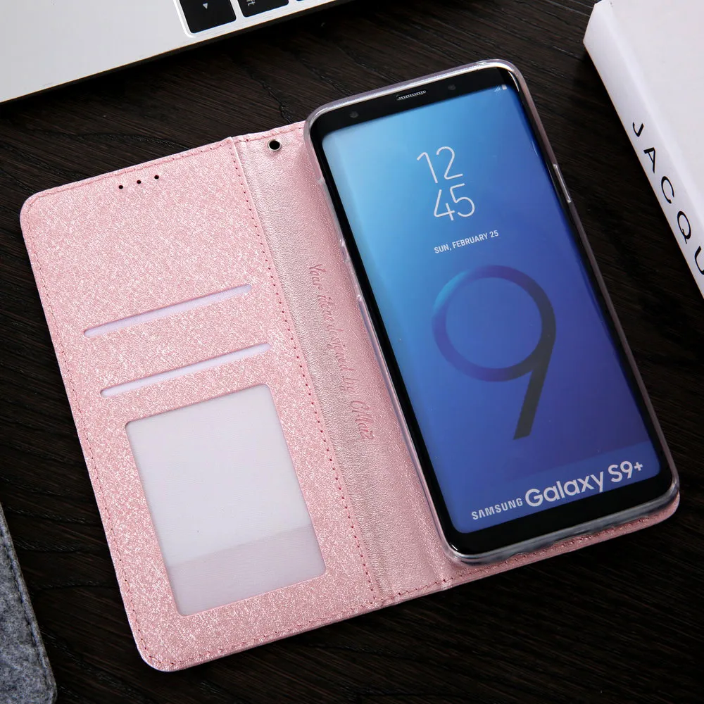 L-FADNUT Шелковый блестящий чехол для samsung Galaxy S10 S9 S8 Plus S7 Edge Note 8 9 женский роскошный