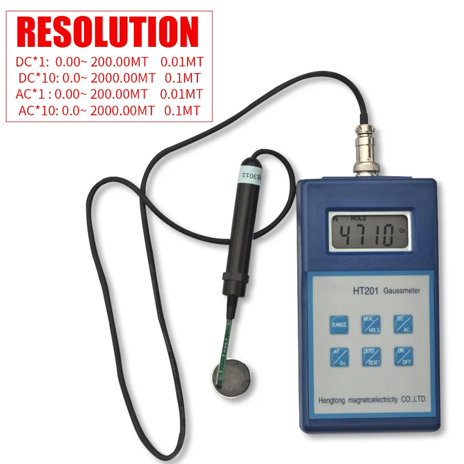 Новый профессиональный цифровой Гаусс Тесла метр Gaussmeter HT201 ручной Высокоточный