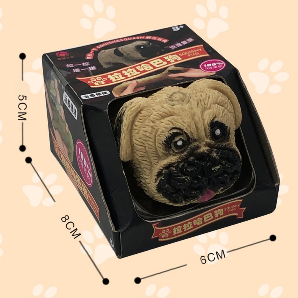 

Decompression Toy Creative Lala Pug Decompression Toy Pinch Music Sand Elastic Stretch Deformation Patting Dog Vent Toy