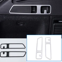 one pair abs car rear seat trunk hook handle frame cover trim silvery carbon look decorate strip for audi q5 fy 2018 2019