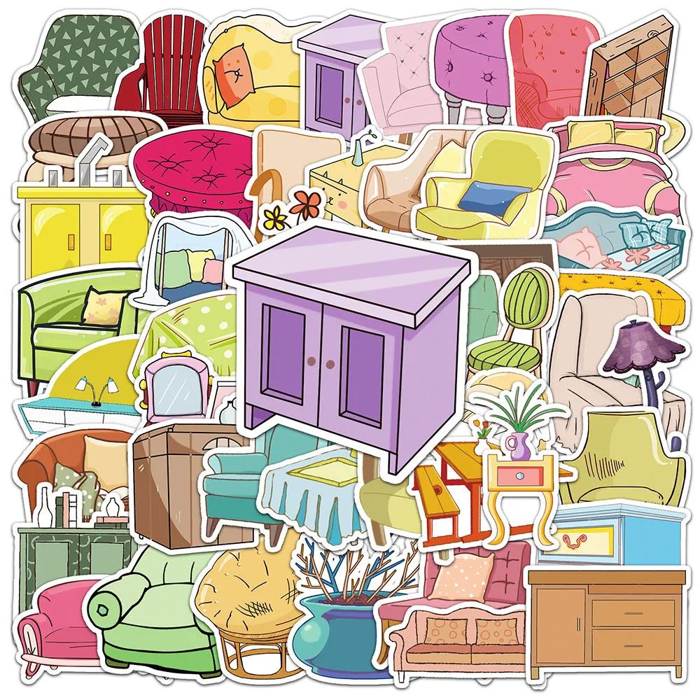 Наклейки в мультяшном стиле Ins на мебель диван стул постеры наклейки холодильник