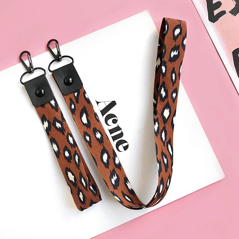 

Leopard Printing Lanyard For Mobile Phone Straps Neck Straps for Phone Keys ID Card Badge Holder USB Hanging Rope Accessories