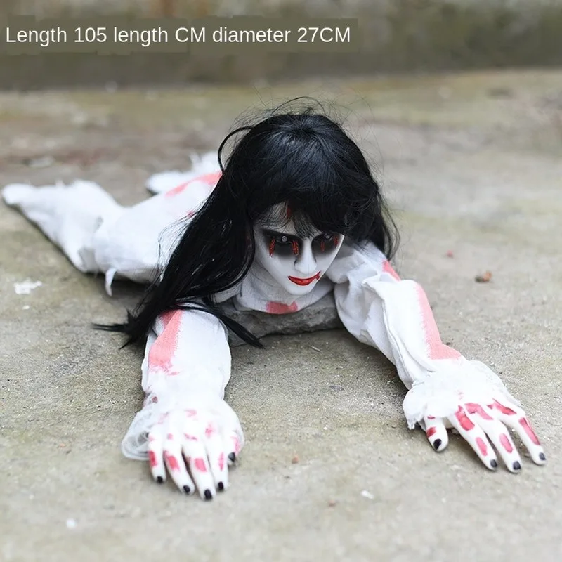 

Halloween Voice-activated Electric Crawling Female Ghost Bar Haunted House Secret Room Layout Tricky Props