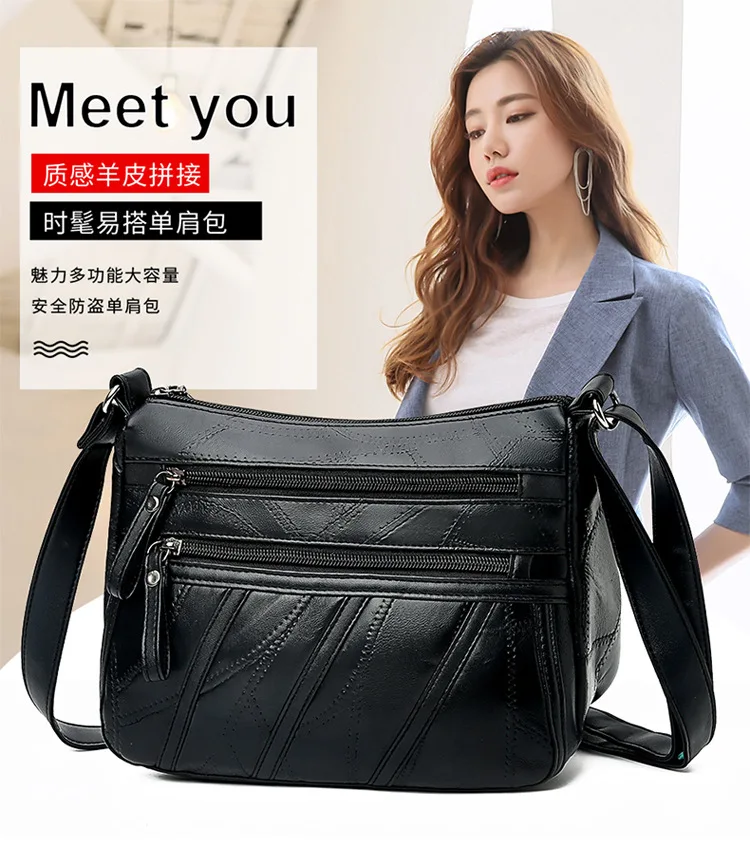 

Women's Bag 2021 new fashion leather women's bag lady hand bag sheepskin bag processing custom