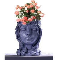 nordic goddess vase resin plant succulent flower pots pen holder dresser makeup brush storage bucket home decor ornaments crafts