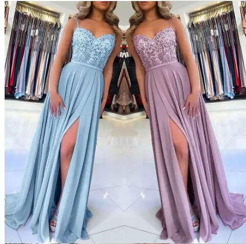 Женское кружевное вечернее платье белое или фиолетовое длинное плиссированное