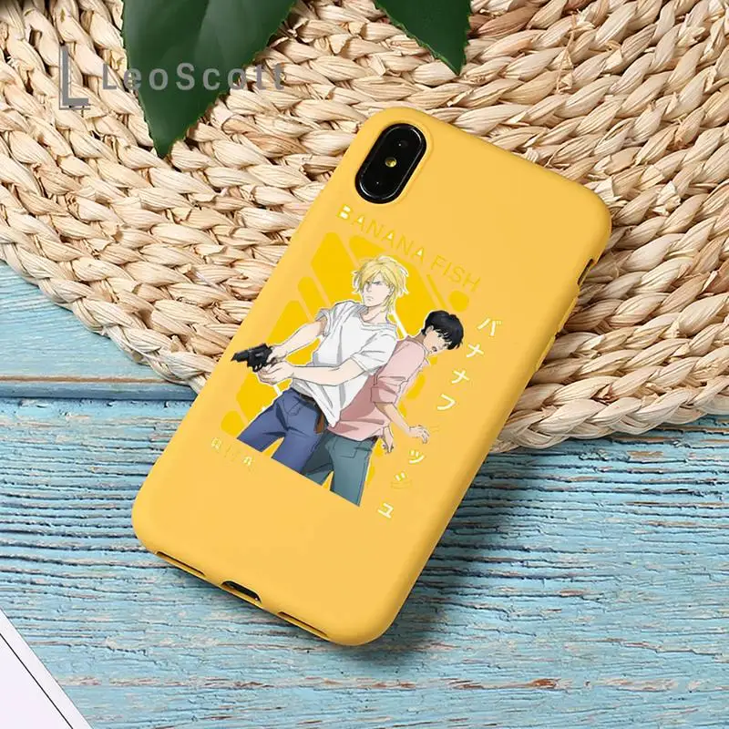 

Japan Anime Banana Fish Anime art Phone Case Candy Color for iPhone 11 12 pro XS MAX 8 7 6 6S Plus X SE 2020 XR