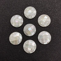 5pcs natural shell beads white round faceted beads for jewelry making necklace diy charms for bracelets earrings accessories