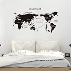 Шесть континентов карта мира для путешествий наклейки на стену домашний Декор Гостиная Виниловая наклейка для спальни съемные обои на заказ