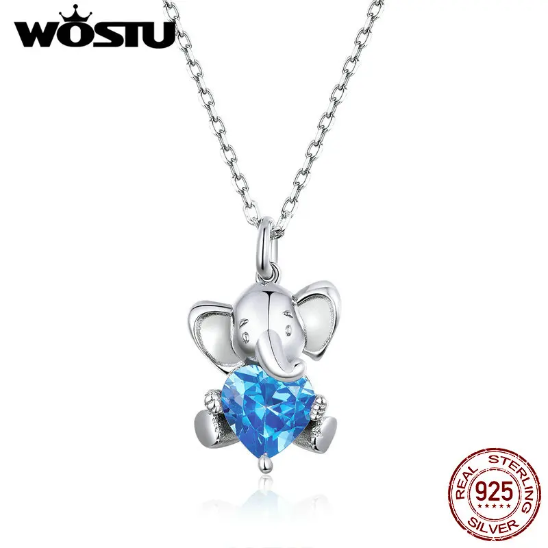 Женское ожерелье из серебра 925 пробы с кулоном в виде слона | Украшения и
