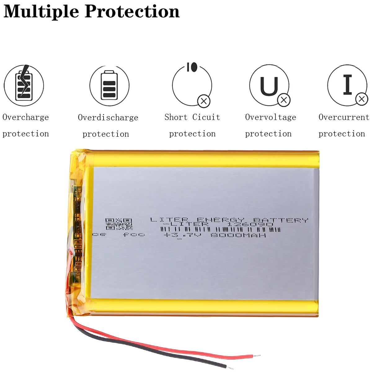 126090 3 7 v 8000mAh литий-ионный перезаряжаемый полимерный аккумулятор замена для MP4 MP5 GPS