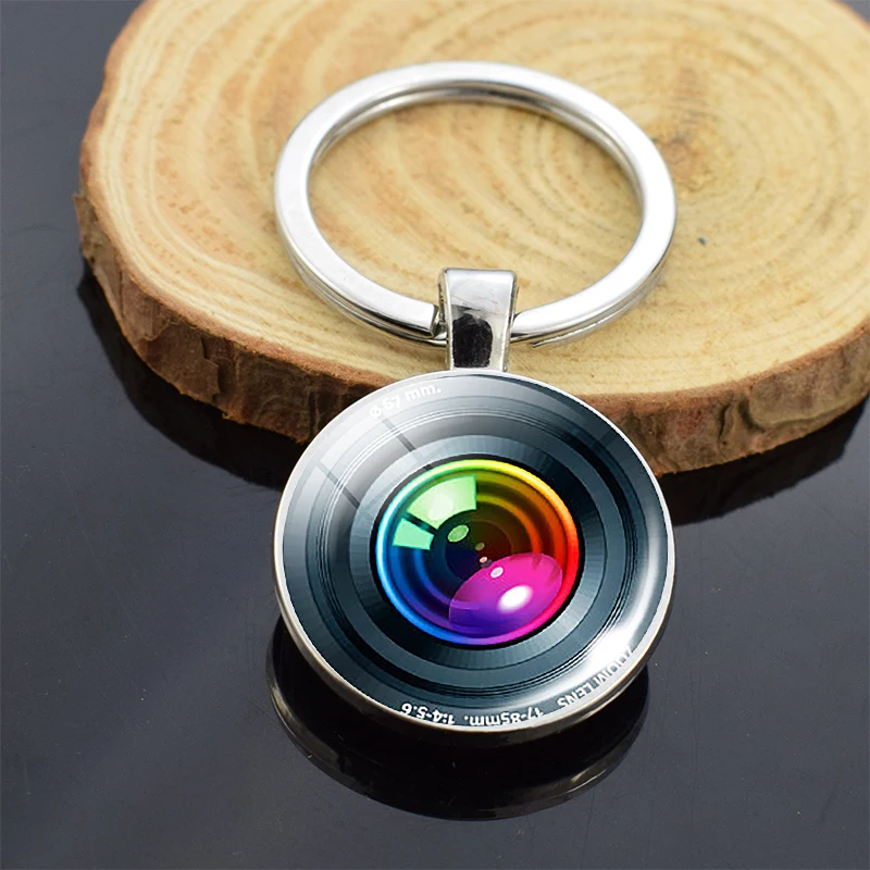 Двусторонний стеклянный брелок с кабошоном для мужчин и женщин | Украшения