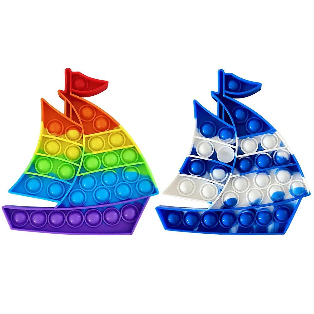 

Sailing Boat Push Bubble Fingertip Toys Anti-Stress Stress Reliever Squeeze Adults Kids Sensory Decompression Fidget Toys#20