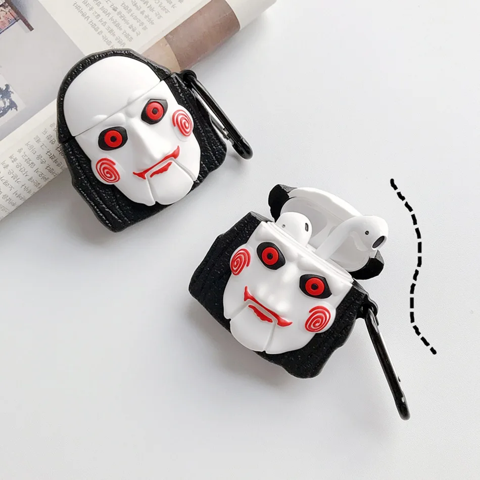 Новый 3D чехол на Хэллоуин для Airpods 1/2 силиконовый Bluetooth беспроводной Чехол