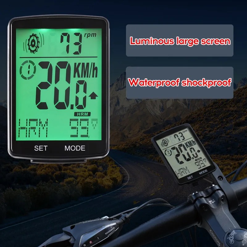 Водонепроницаемый велосипедный компьютер большой экран 2 8 дюйма Измерение