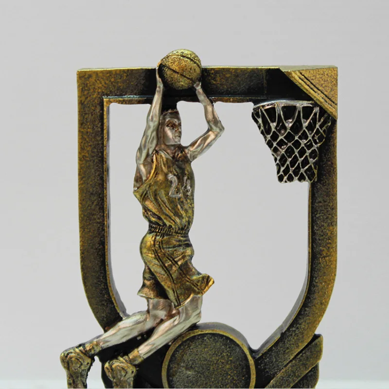 Golden Basketball Dunk Trophy Figurine Character Statue Sports Craft Desktop Decor Miniature Model Home Decoration Wedding Gift | Дом и сад