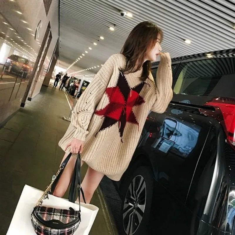 

2020 Kintted Jumpers Pullover Embroidered Loose Sweater Women's Sweaters Japanese Female Korean Harajuku Clothing for Women N36