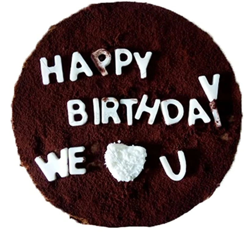 

4 pcs Chocolate Silicone Mold Letter Numbers Spoon and Heart Shape Mould For Gummy Hard Candy Ice Cube Cake Decorations