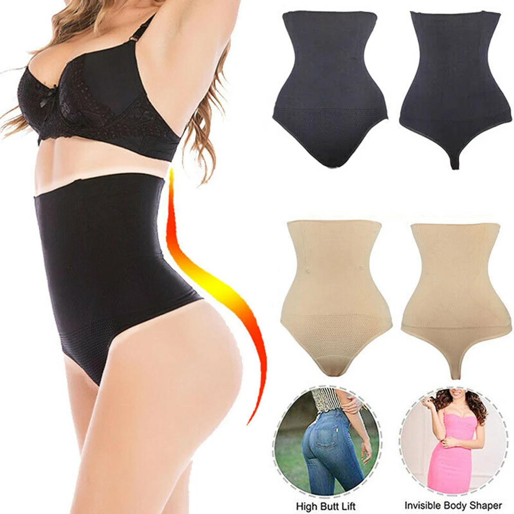 Женская тонкая живота Высокая Талия животик Управление body shaper трусики-танга женское корректирующее белье body shaper утягивающие женские тела