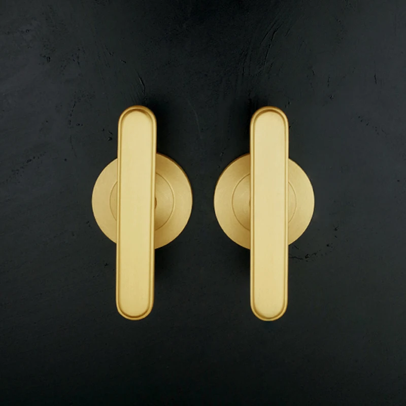 Ручка для кухонного шкафа, латунная ручка для выдвижного ящика, уникальная в современном стиле