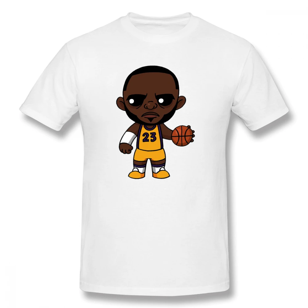 Забавная забавная Милая Мужская Базовая футболка с коротким рукавом Леброн и