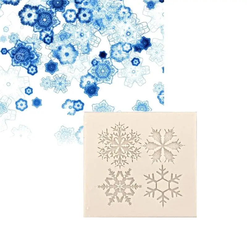 

1pcs Snowflakes shape Silicone Mold Fondant Cake Molds Ice Cube Candy Pastry Mould Biscuits Baking Cake Decoration Tools
