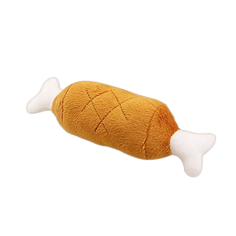 Плюшевый питомец курица ножка звучащая игрушка собака кошка плюшевые звуковые