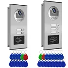 Видеодомофон дверной звонок камера уличный блок RFID-брелки Разблокировка для низкой высоты здания многоквартирная система видеодомофона