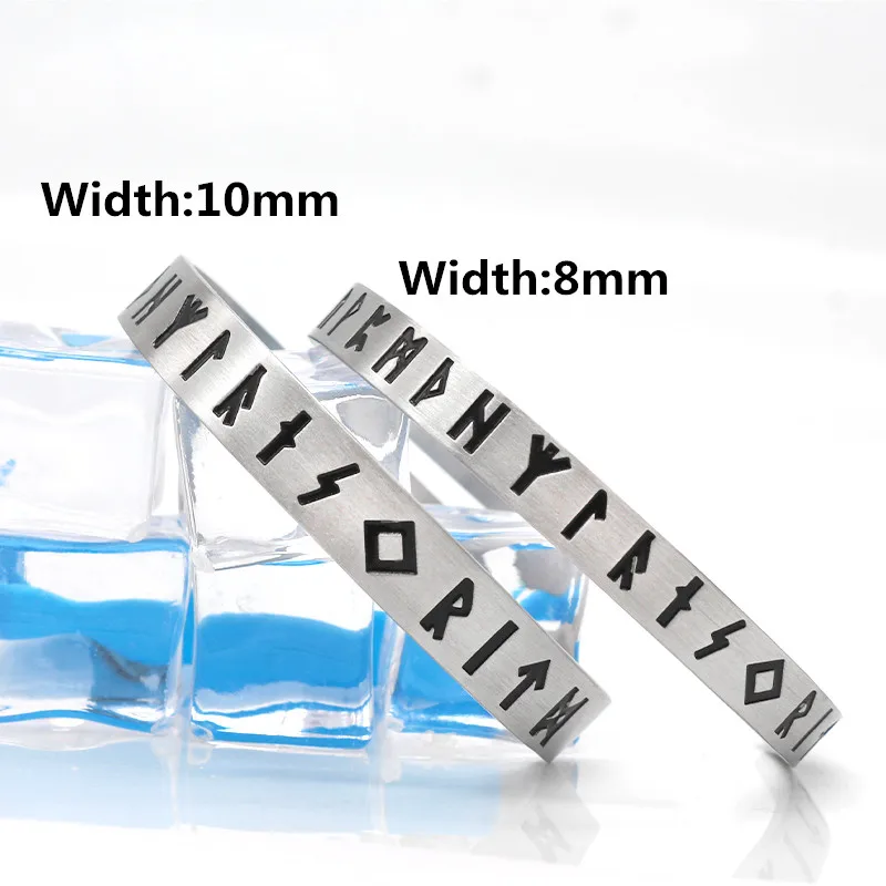 KLDY Новый скандинавский Викинг браслет с рунами регулируемый из нержавеющей