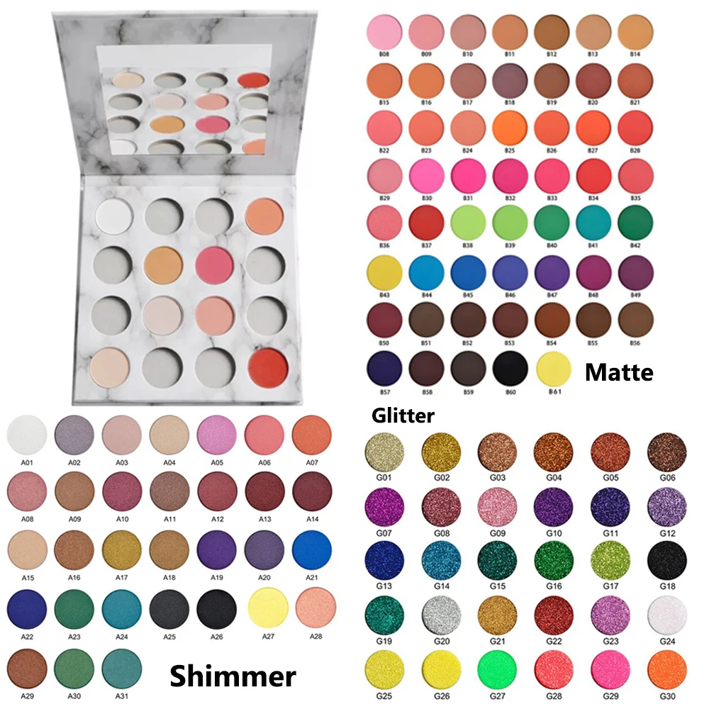 Выберите цвета матовые мерцающие блестящие нюдовые тени для век палитра с