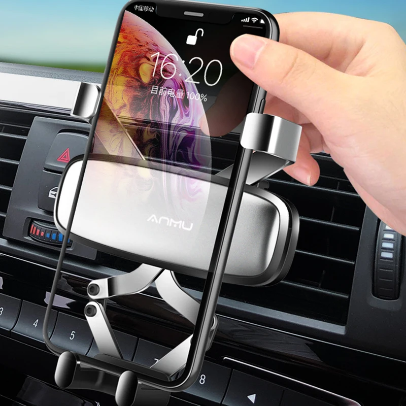 

Universal Car Holder Mini Gravity Bracket Air Vent Mount Stand Telescopic Invisible Air outlet No Magnetic Mobile Phone Holder