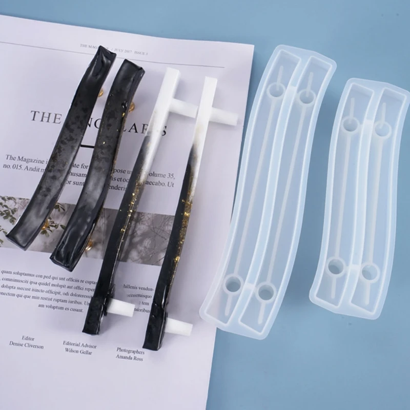 

Crystal Epoxy Resin DIY Mold Fruit Plate Bending Handle Casting Silicone Mould