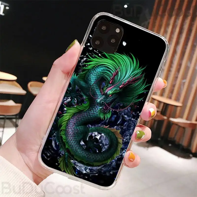 

Chinese style dragon Phone Case for iPhone 8 7 6 6S Plus X 5S SE 2020 XR 11 pro XS MAX 12 12Mini