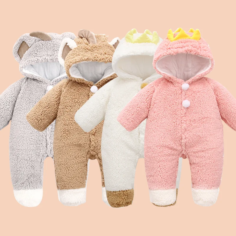 

Baby Onesies Boy Girl Dinosaur Animal Cosplay Outfits Newborn Snowsuit Flannel Hooded Jumpsuit Winter Warm Fleece Infant Rompers