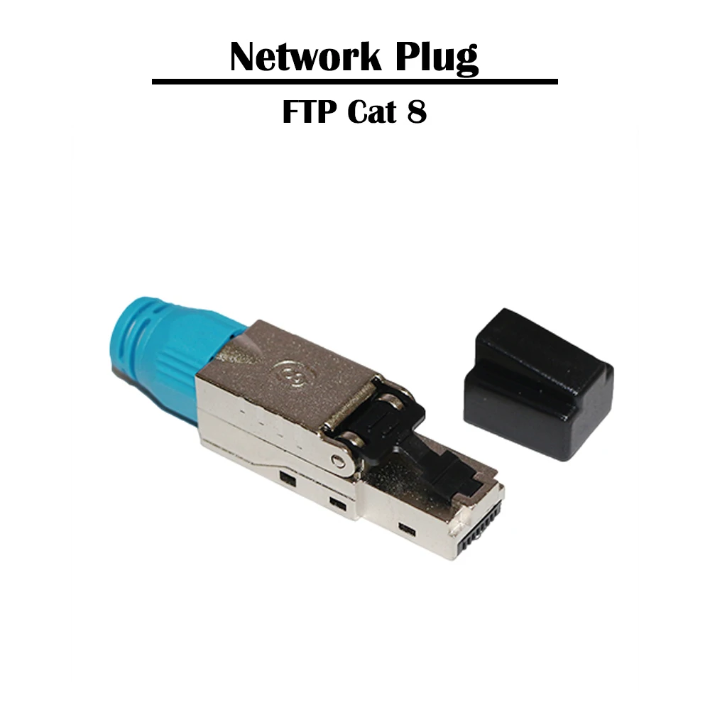 Сетевой штекер 10 шт./лот Cat 6A/Cat 8 Ethernet RJ45 Защитная полевая штепсельная вилка FTP