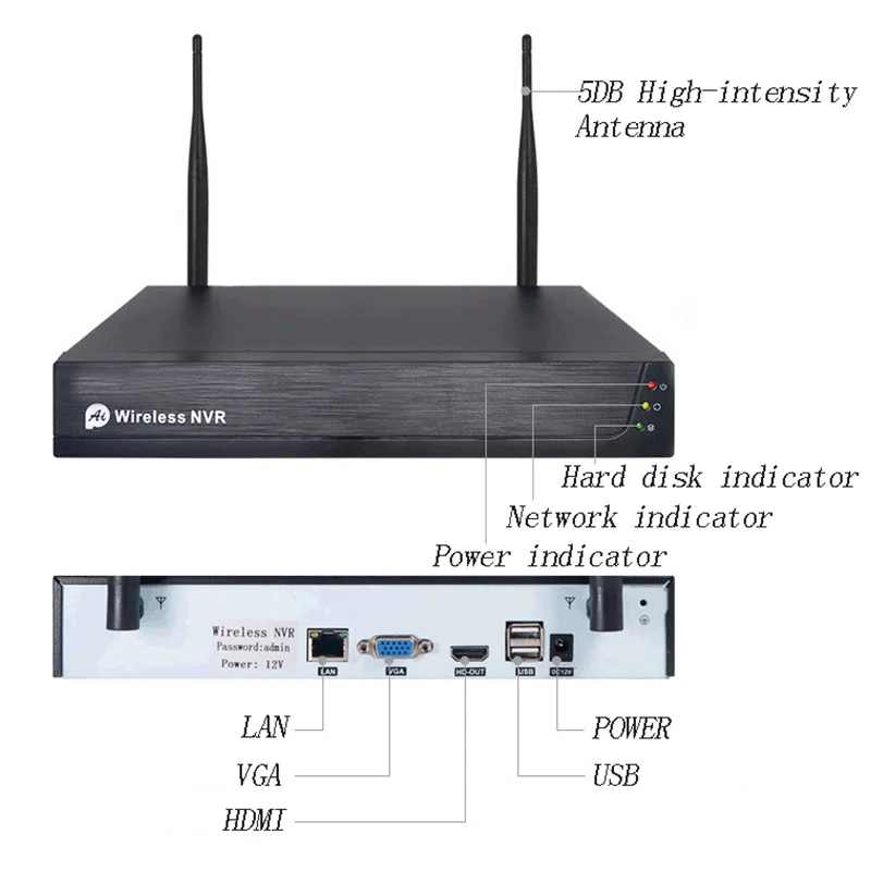 

Outdoor Wireless Security CCTV IP Camera System Kits H.265 P2P 1080P Waterproof Surveillance For Home Office With HDD Tuya APP