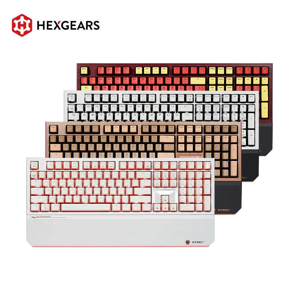 

Механическая клавиатура HEXGEARS X5 с подставкой для рук 104 клавиш PBT кейкап Kailh обновленная коробка переключатель USB/2,4 ГГц Беспроводная игровая ...