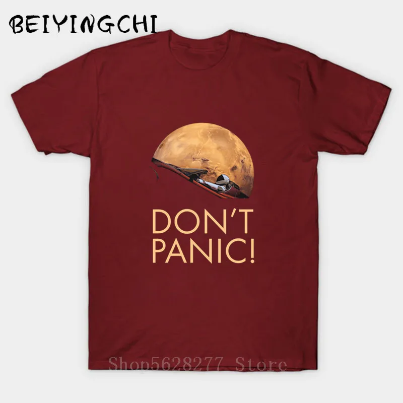 Новинка 2018 летняя футболка с изображением человек замечательный Марс SpaceX Starman не