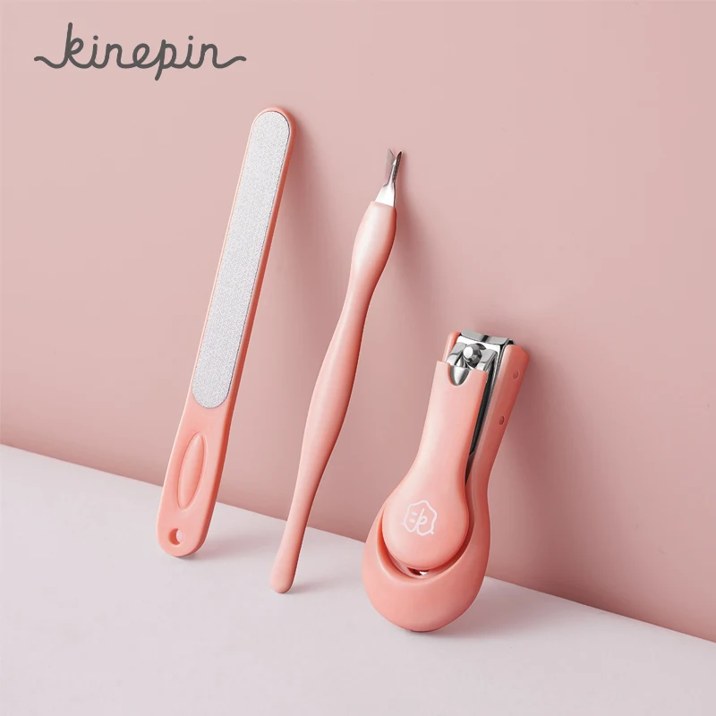 KINEPIN 3pcs Manicure Pedicure Set Nail Art Equipment with Cutter Clipper File Cuticle Dead Skin Trimmer Pusher Kit | Красота и