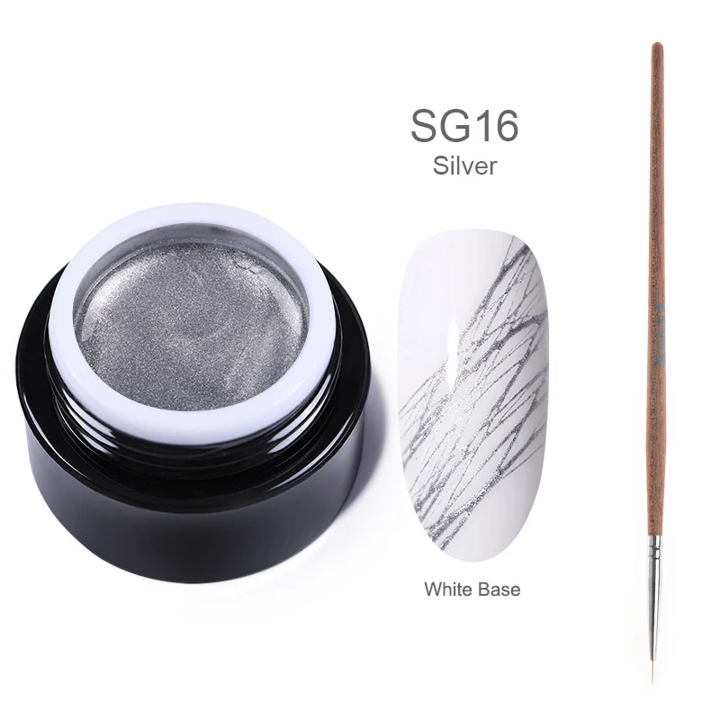 Set 7 BORN PRETTY, 5 мл, гель для рисования ногтей, лак, краска для ногтей, лак для ногтей, толстая упругая краска, УФ-гель, впитывающий паучий гель - Цвет: Set 7