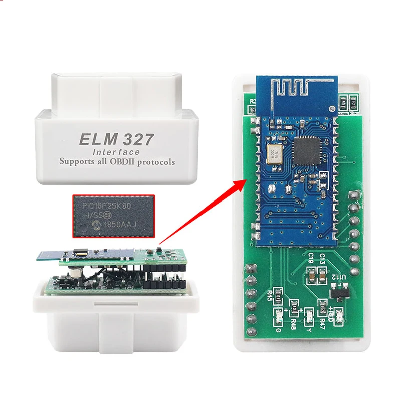 OBD2 сканер Super ELM327 V1.5 Bluetooth-совместимый PIC18F25K80 Android PC OBD ELM 327 1 5 двойная печатная