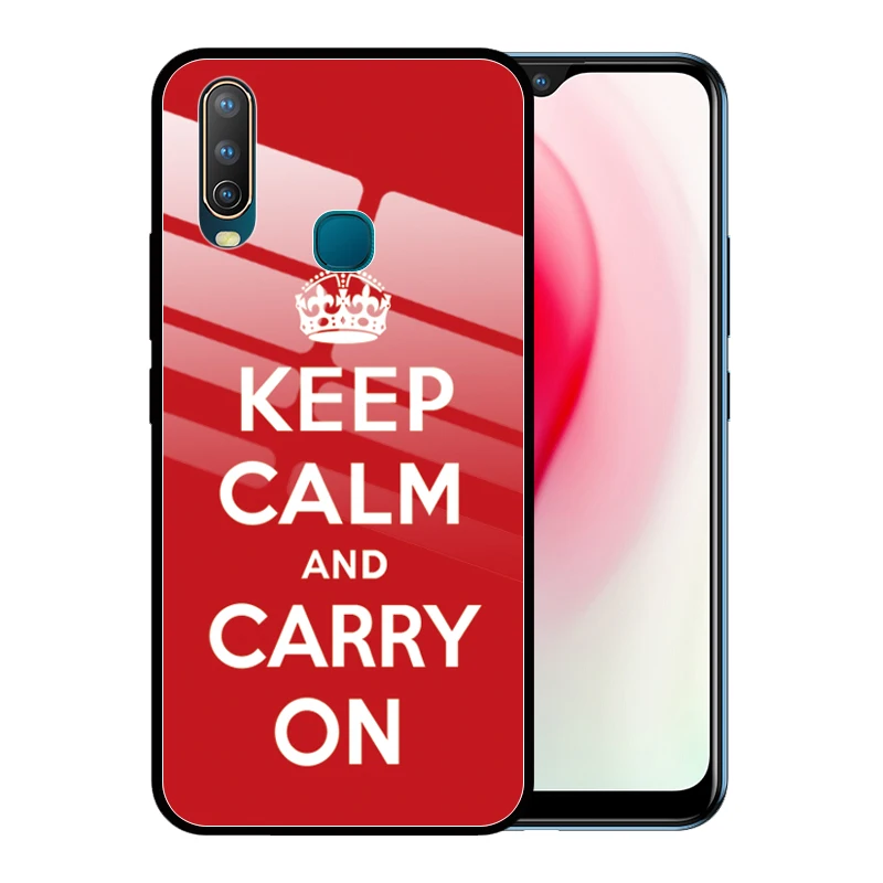 Чехол из закаленного стекла для VIVO Y15 Y17 Y12 U3X U10 Y93 Y85 Y81 Y71 Y75 Y19 Y66 чехол с защитой от