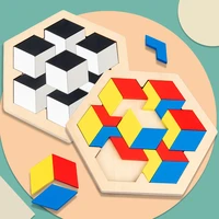 jigsaw puzzle early teaching 3d puzzle tangram clever board brain toys kindergarten 3 year old children and girls gifts