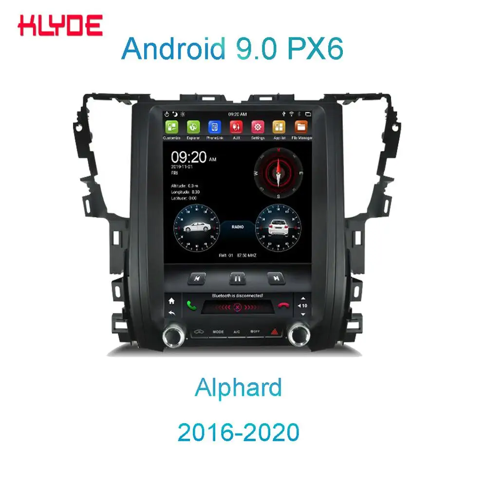 KD 12131 Klyde автомобильное радио android hexa core автомобильный dvd видеоплеер для Alphard 2016 2020