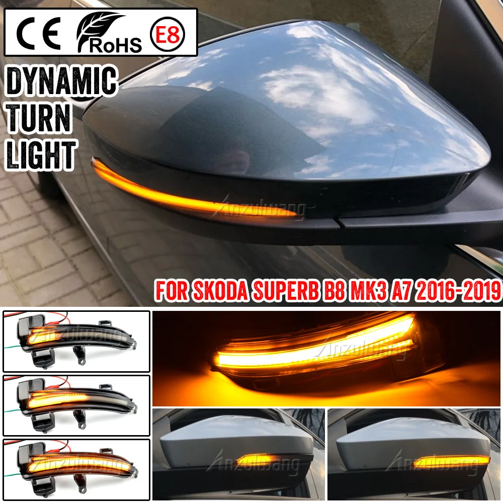 

For SEAT Leon III Mk3 5F 13-18 Ibiza KJ Mk5 V Arona 17-18 LED Dynamic Turn Signal Blinker Sequential Side Mirror Indicator Light
