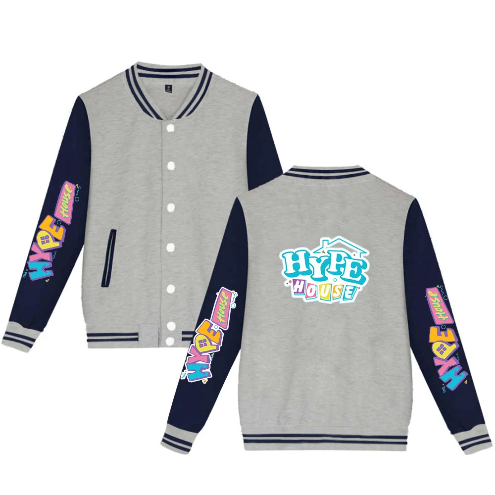 

The Hype House Baseball Jacket Sweatshirts Men/women Winter Casual Fashion Hip Hop Sweatshirt College Style Streetwear Cotton